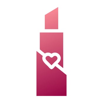 lipstick icon solid gradient red colour mother day symbol illustration. vector