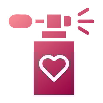 perfume icon solid gradient red colour mother day symbol illustration. vector