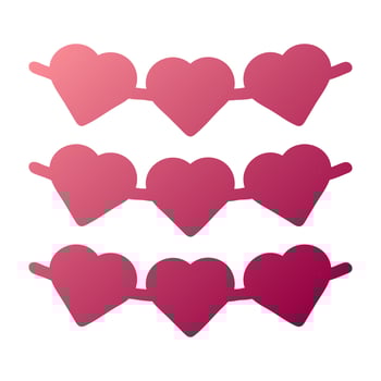 decoration icon solid gradient red colour mother day symbol illustration. vector