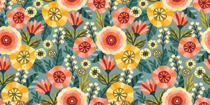 Folk floral seamless pattern. Modern abstract design for paper, cover, fabric, pacing and other users vector