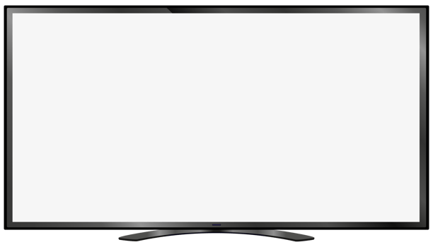 4K TV Flat Screen lcd,Oled,Plasma, Realistic 3D Model White Blank Monitor Display Mockup,Empty Television Template Wide flatscreen Monitor hanging on the wall,Design element for Catalog,Web Site png