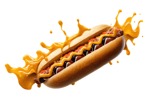 Hot and Fresh tasty delicious hotdog. . png