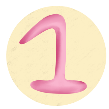 cute number colorful png
