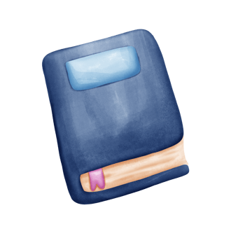 Education and study elements. Watercolor painting. png