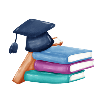 Education and study elements. Watercolor painting. png