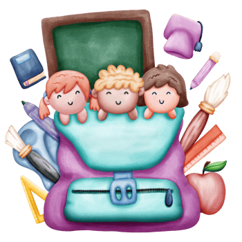 Education and study elements. Watercolor painting. png