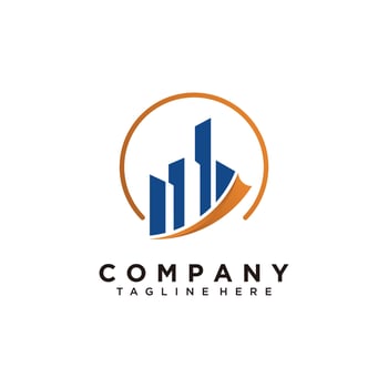 Business investment and accounting logo design vector
