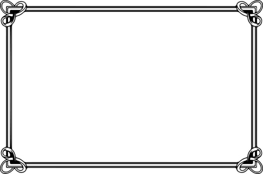 Black rectangle border for graphics design vector