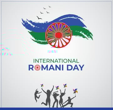 International Romani Day. 8 April. Template for background, banner, card, poster. vector illustration.