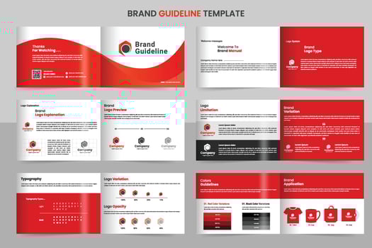Minimalist luxury brand guide template vector
