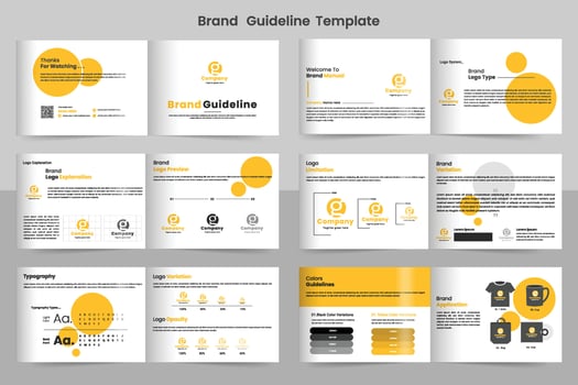 Minimalist luxury brand guide template vector