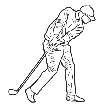 golf player swing action outdoor sport png