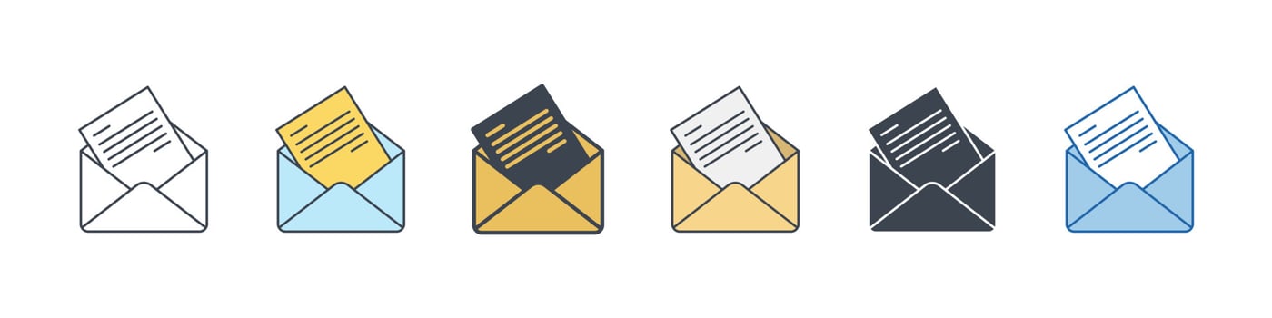 Email envelope icon symbol template for graphic and web design collection logo vector illustration