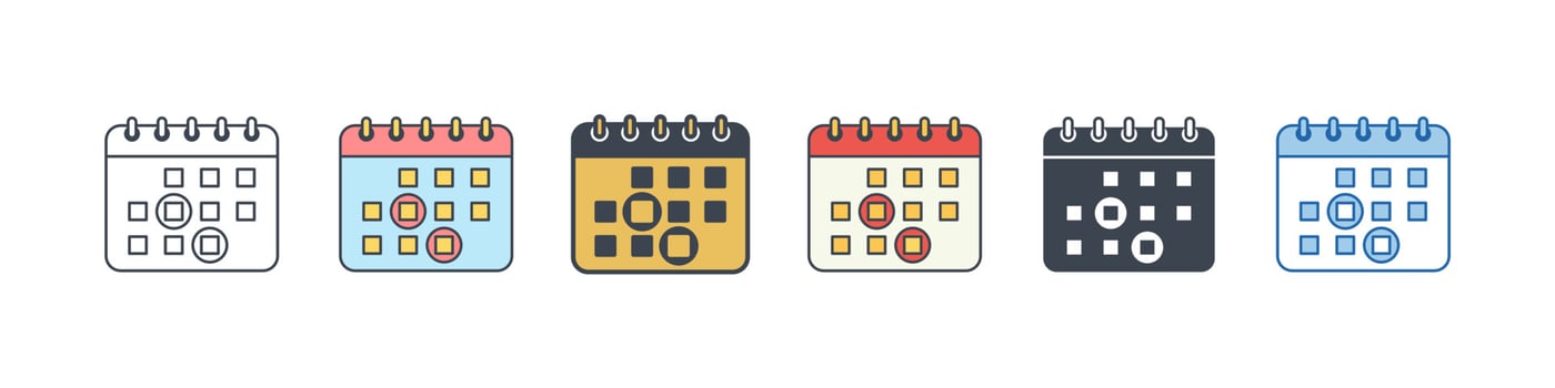 Calendar icon symbol template for graphic and web design collection logo vector illustration