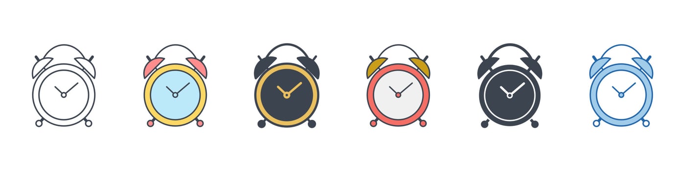 Clock icon symbol template for graphic and web design collection logo vector illustration