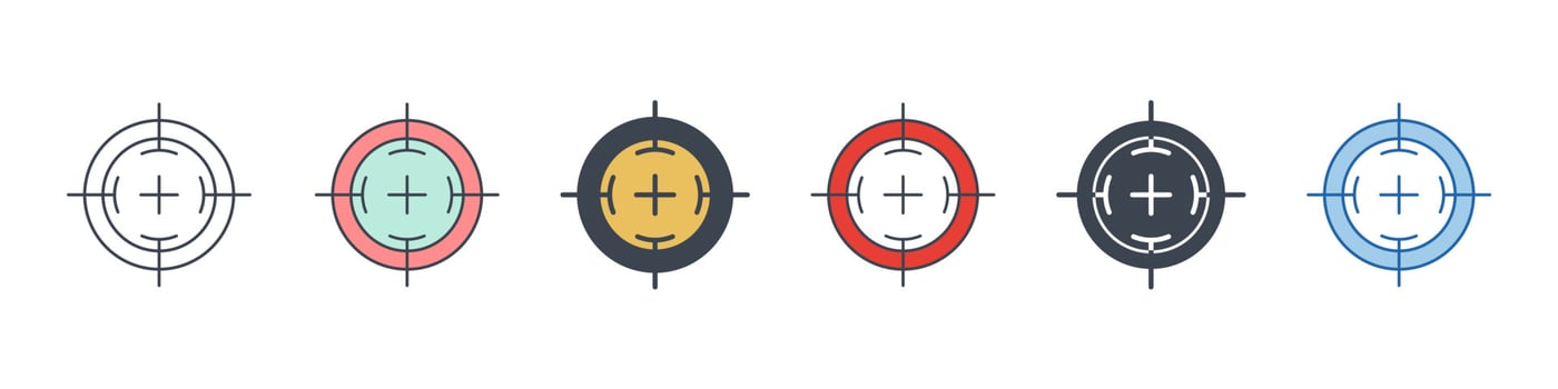 Target icon symbol template for graphic and web design collection logo vector illustration