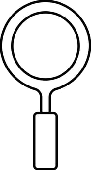 Black Thin Line Art Of Search Icon. vector