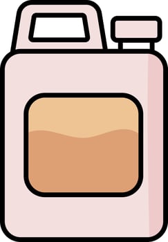Jerrycan Icon In Pink And Orange Color. vector