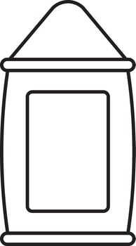 Illustration Of Bag Of Grain Icon In Line Art. vector