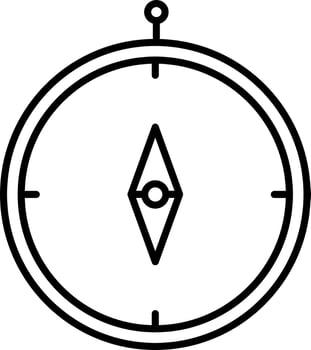 Isolated Compass Icon In Linear Style. vector