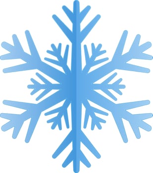 Blue Snowflake Icon Or Symbol In Sticker Style. vector