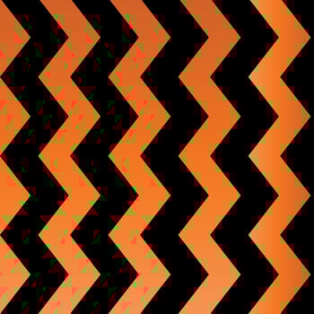 Black and orange zig zag lines pattern vector