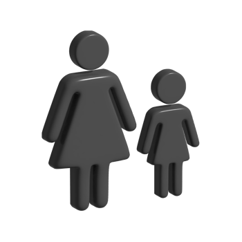 3d icon mom and kid png