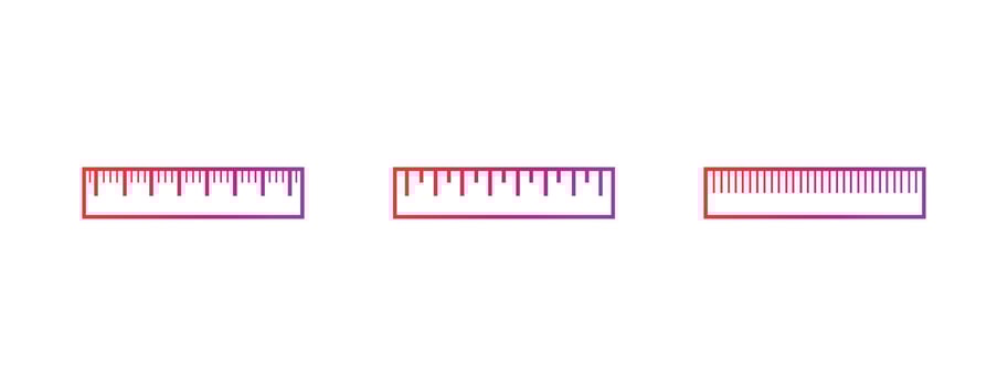 Ruler Gradient Icon Vector Illustration