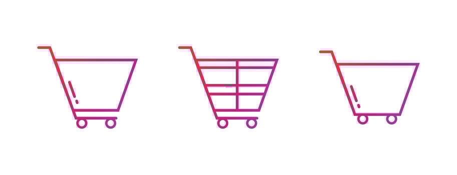 Shopping Gradient Icon Vector Illustration