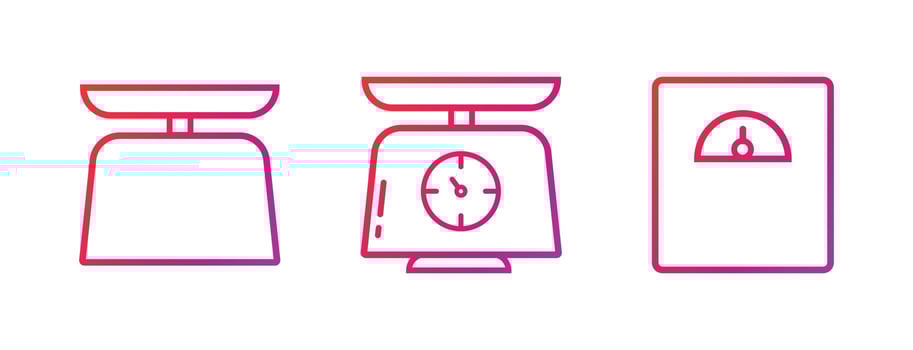 Weighing Scale Gradient Icon Vector Illustration