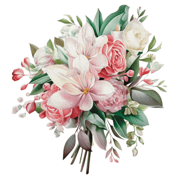 watercolor Cozy spring branch of floral with pastel color for greeting wedding card logo pattern textile isolated on Transparent background, png