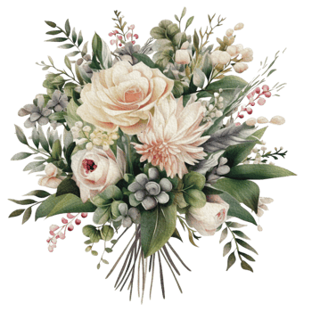 watercolor Cozy spring branch of floral with pastel color for greeting wedding card logo pattern textile isolated on Transparent background, png