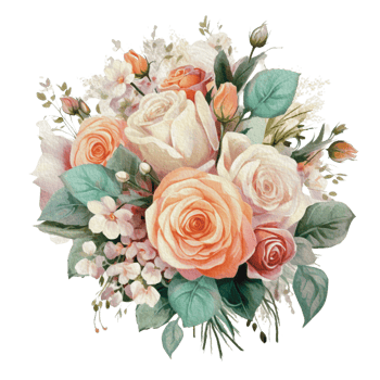 watercolor Cozy spring branch of floral with pastel color for greeting wedding card logo pattern textile isolated on Transparent background, png