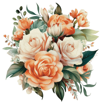 watercolor Cozy spring branch of floral with pastel color for greeting wedding card logo pattern textile isolated on Transparent background, png