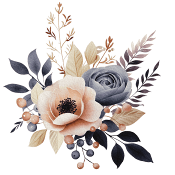 watercolor Cozy spring branch of floral with pastel color for greeting wedding card logo pattern textile isolated on Transparent background, png