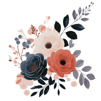 watercolor Cozy spring branch of floral with pastel color for greeting wedding card logo pattern textile isolated on Transparent background, png
