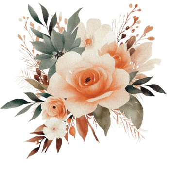 watercolor Cozy spring branch of floral with pastel color for greeting wedding card logo pattern textile isolated on Transparent background, png