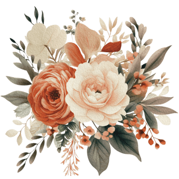 watercolor Cozy spring branch of floral with pastel color for greeting wedding card logo pattern textile isolated on Transparent background, png