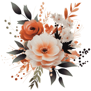 watercolor Cozy spring branch of floral with pastel color for greeting wedding card logo pattern textile isolated on Transparent background, png