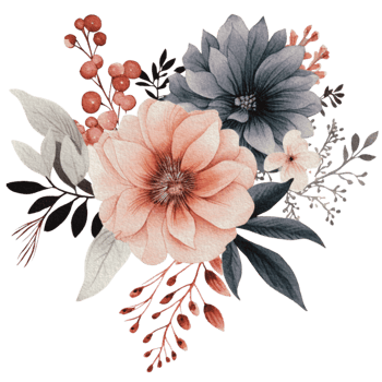 watercolor Cozy spring branch of floral with pastel color for greeting wedding card logo pattern textile isolated on Transparent background, png
