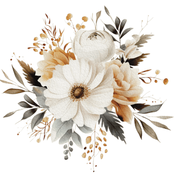 watercolor Cozy spring branch of floral with pastel color for greeting wedding card logo pattern textile isolated on Transparent background, png