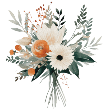watercolor Cozy spring branch of floral with pastel color for greeting wedding card logo pattern textile isolated on Transparent background, png
