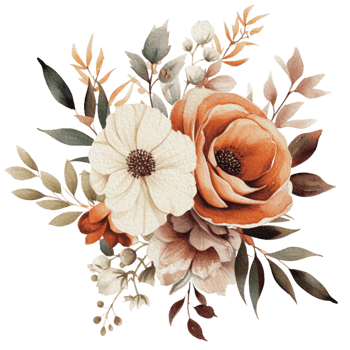 watercolor Cozy spring branch of floral with pastel color for greeting wedding card logo pattern textile isolated on Transparent background, png