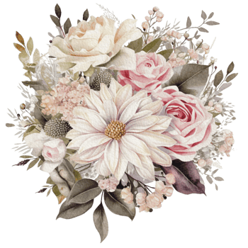 watercolor Cozy spring branch of floral with pastel color for greeting wedding card logo pattern textile isolated on Transparent background, png