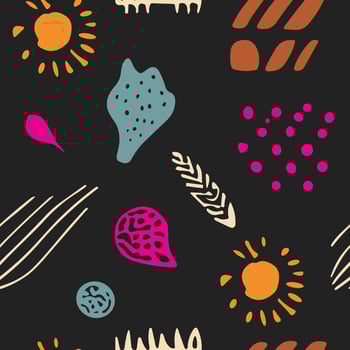 Summer Scandinavian Doodle Pattern, This modern, minimalist design is perfect for your home decor, wallpaper, pillow covers, wall decals, or leggings, modern geometric shapes and muted colors vector