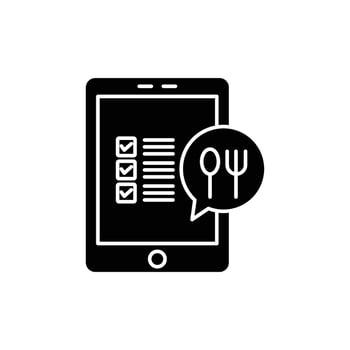 Order food online on mobile vector