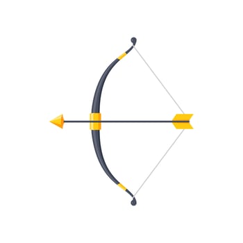 Bow and arrow vector isolated on white background