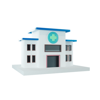 3d Illustration hospital icon isolated render png