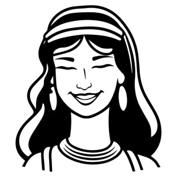 Cleopatra the queen of ancient Egypt, icon vector, cute cartoon. vector