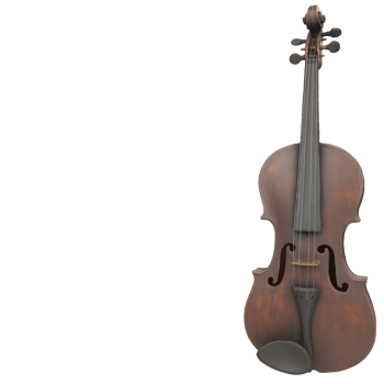 violin isolated on transparent background png